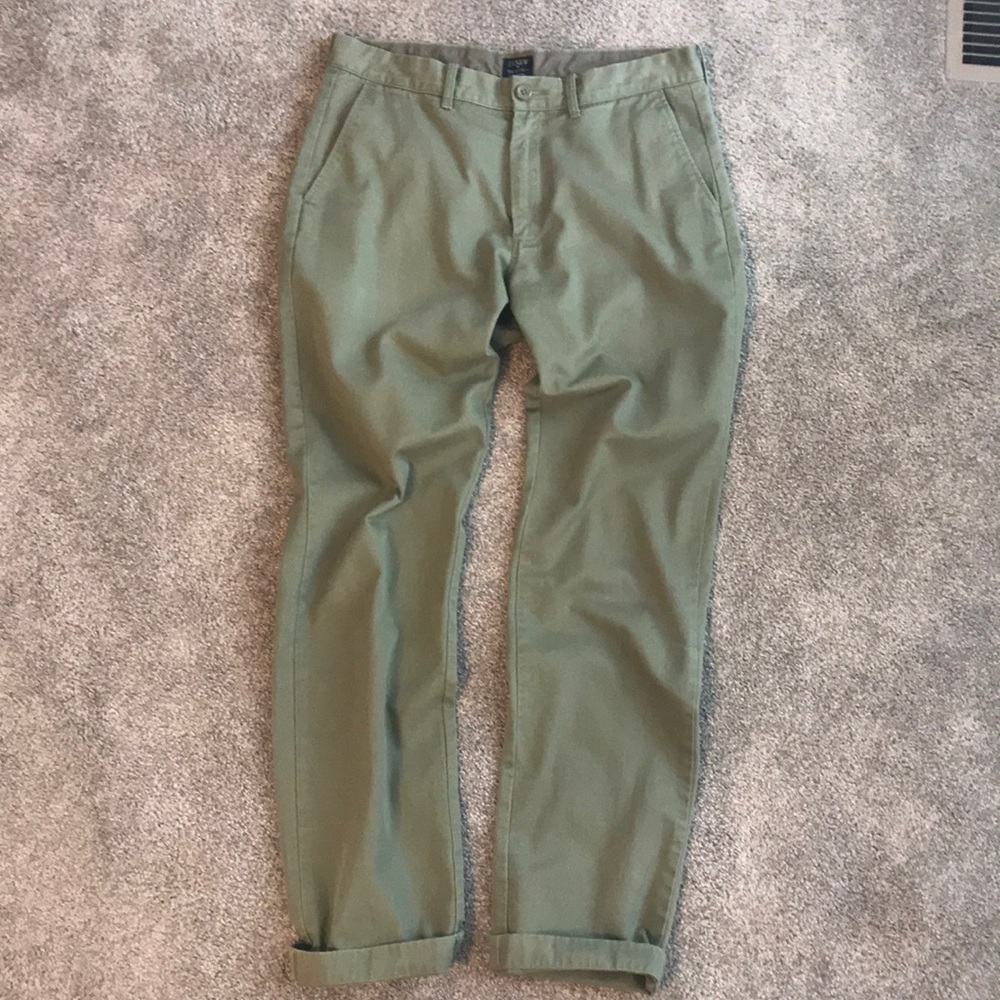 Jcrew Sutton 770 style khakis olive green 32/34